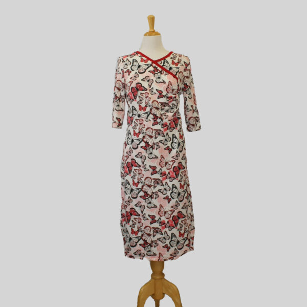 Open-Back Dress - 1XR812 Coral Butterfly